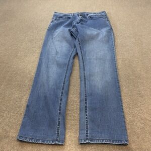 Buffalo Axel Jeans Mens 32 Hemmed 29" Inseam Slim Stretch Blue Fade Casual